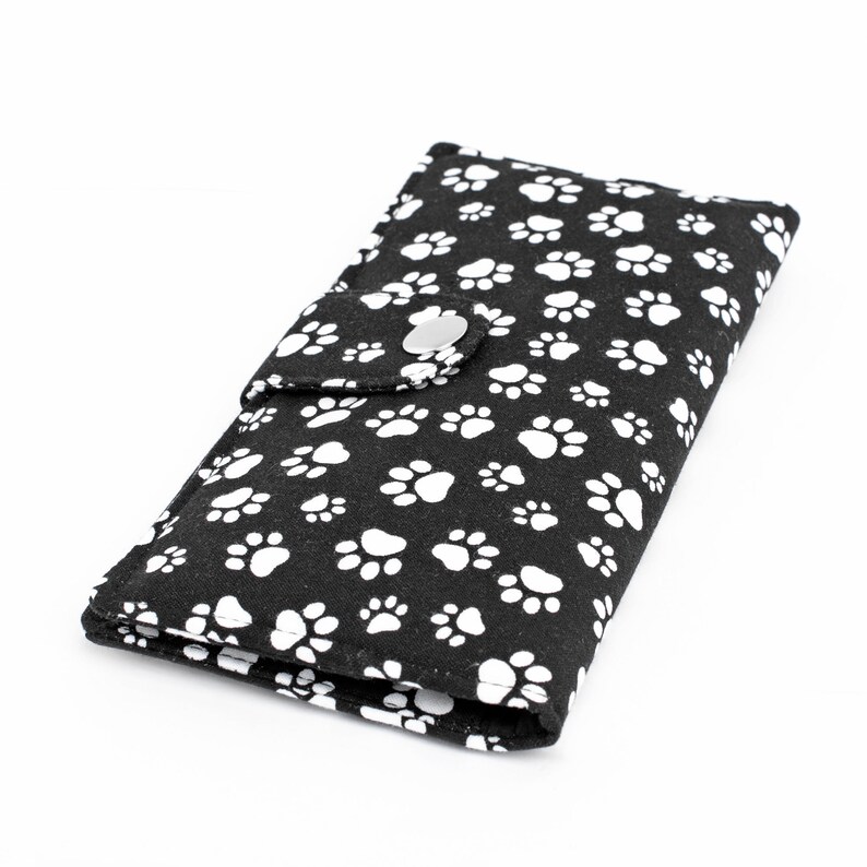 Cat Paw Print Wallet Dog Fabric Long Wallet Handmade Iphone Etsy