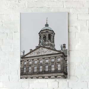 Zamek Amsterdam Wydruk, Holandia Wydruk, Wystrój wnętrz, Fotografia architektury, Pobieranie cyfrowe