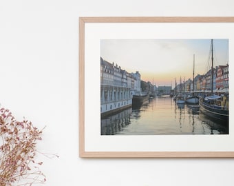 Copenhagen Print, Copenhagen Sunset, Home Decor, Nyhavn (Digital Download)