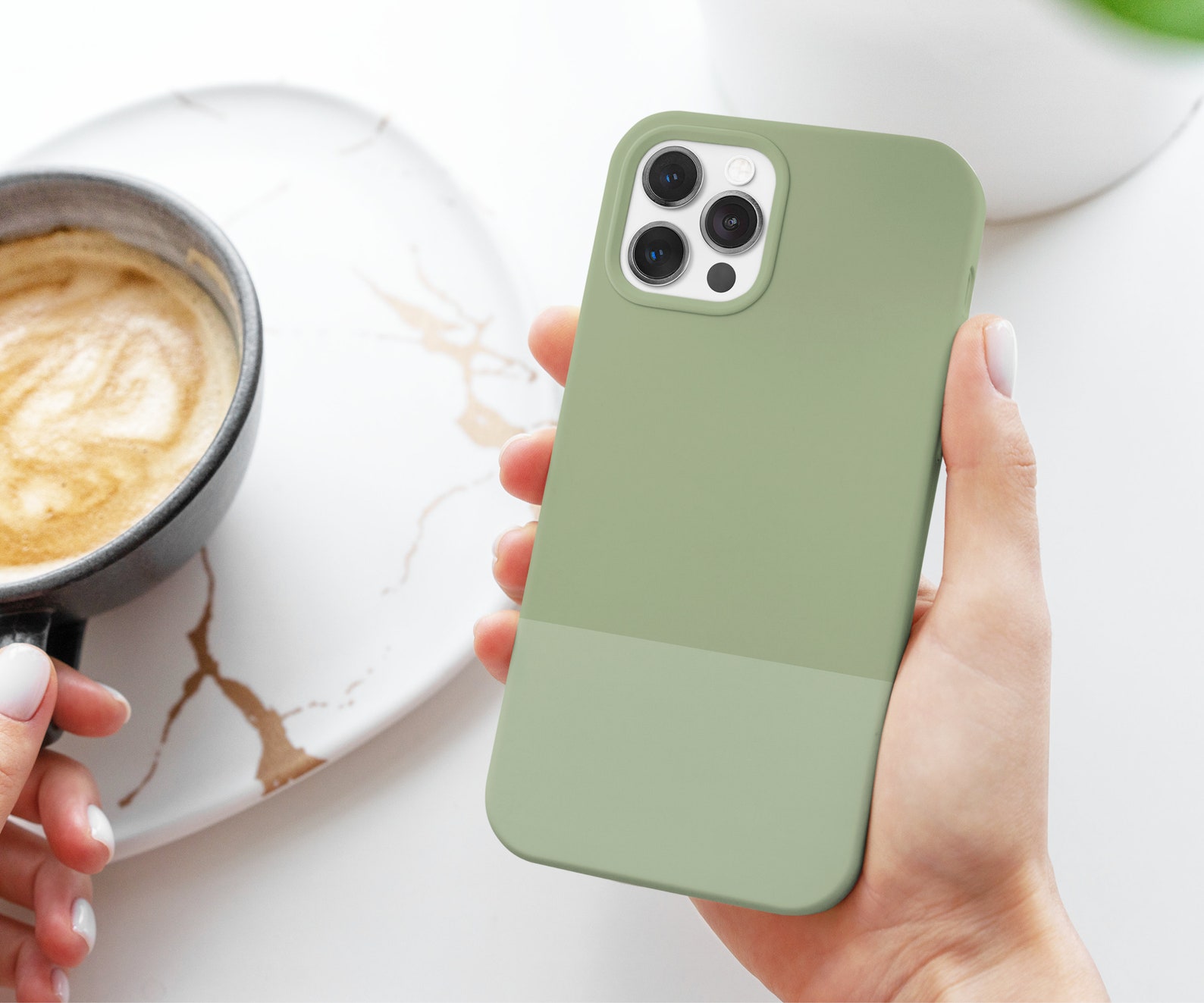 Sage Green Phone Case Aesthetic Iphone 7 8 Plus X Xr Etsy