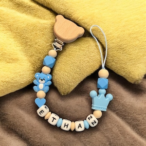 Personalized Pacifier Chain | Colorful Silicone Beads | Safe Pacifier Clip | Newborn Baby Shower Gift