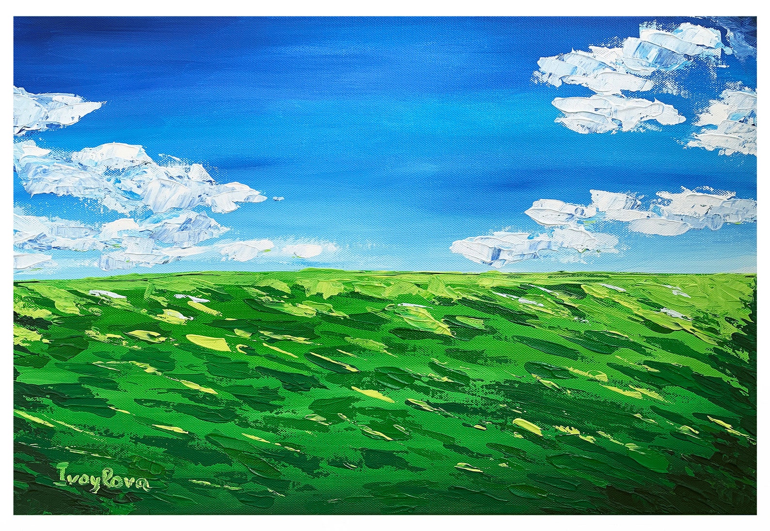 New Zealand Painting Abstract Landscape Original Art Blue Etsy