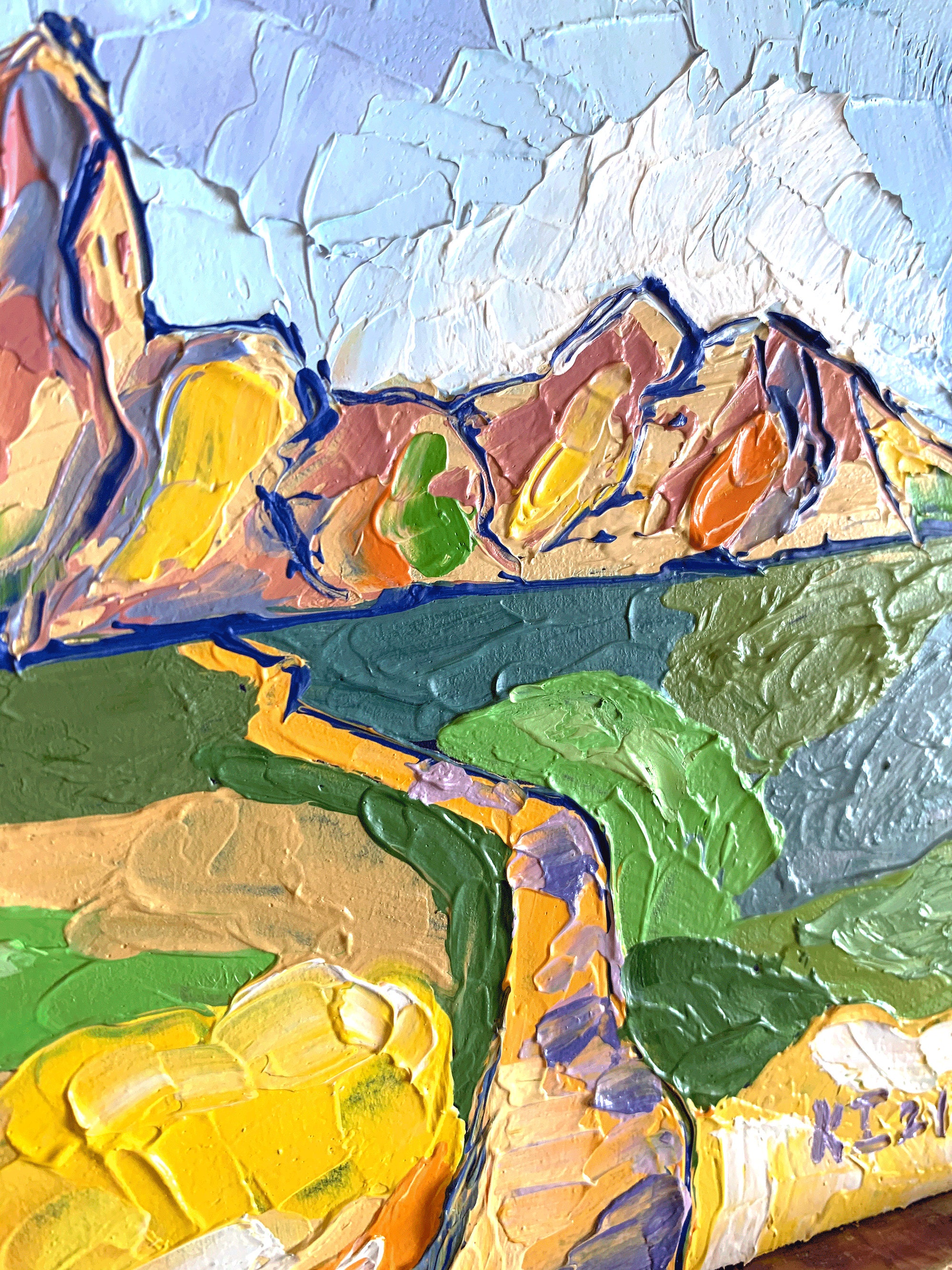 Sierra Nevada Painting Landscape Original Art Mountain Etsy