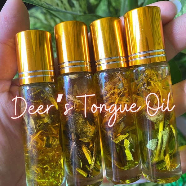Deer’s Tongue Conjure Anointing Ritual Oil Confidence, Favorable Outcomes, Sales Job, Court Date, Sweet Talk Lover Mentalism Essential Oils