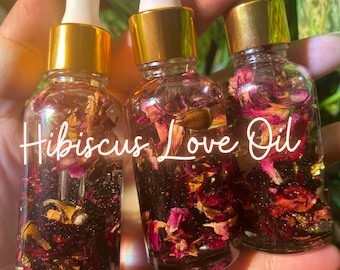 Hibiscus Love Oil Attraction Beauty Fidelity Peace Jezebel Root Rose Perfume Oil Come To Me Hoodoo Conjure Spell Work