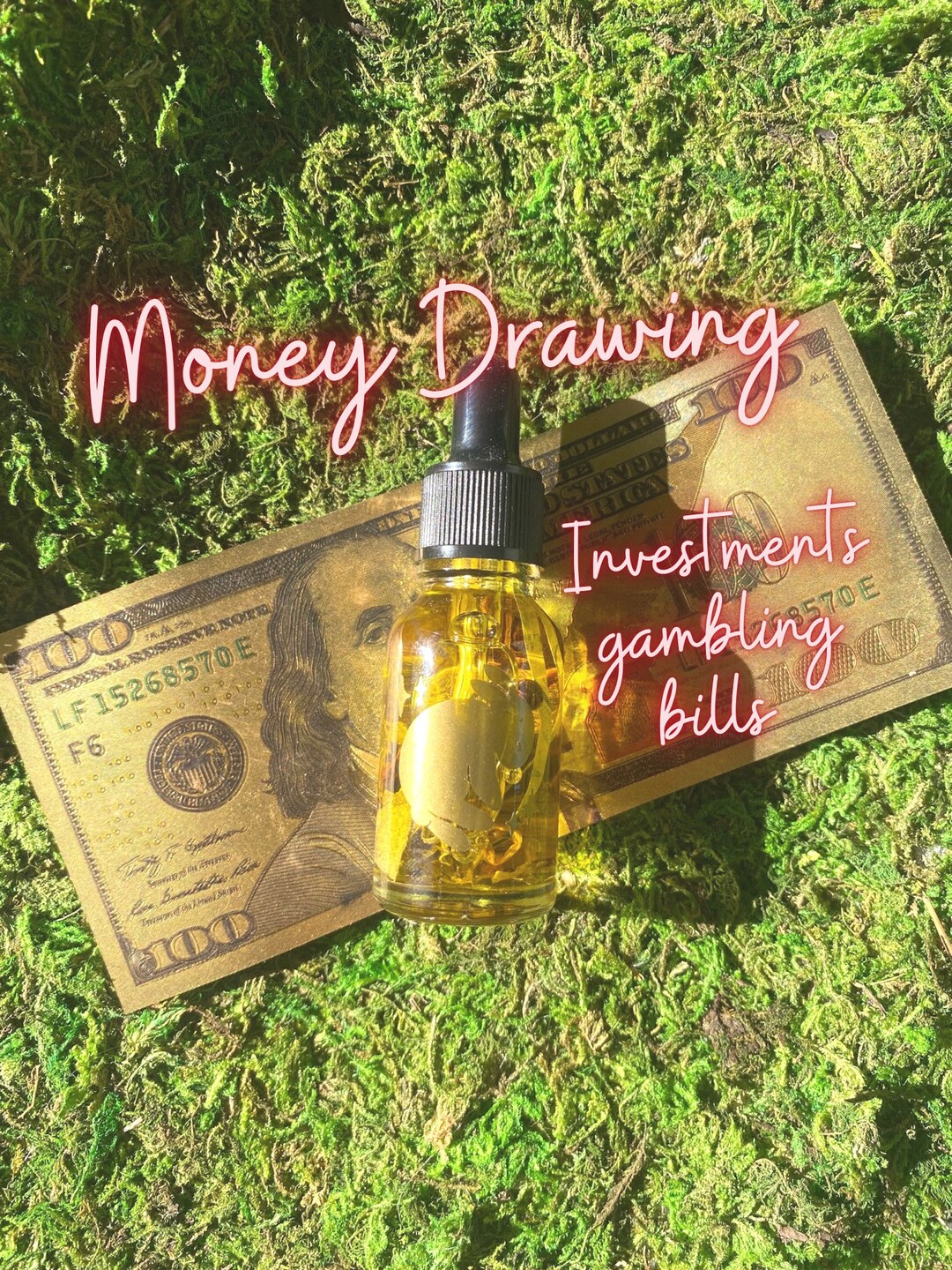 Money Drawing Oil Abundance Wealth Prosperity Conjure Oil Anoint Spell