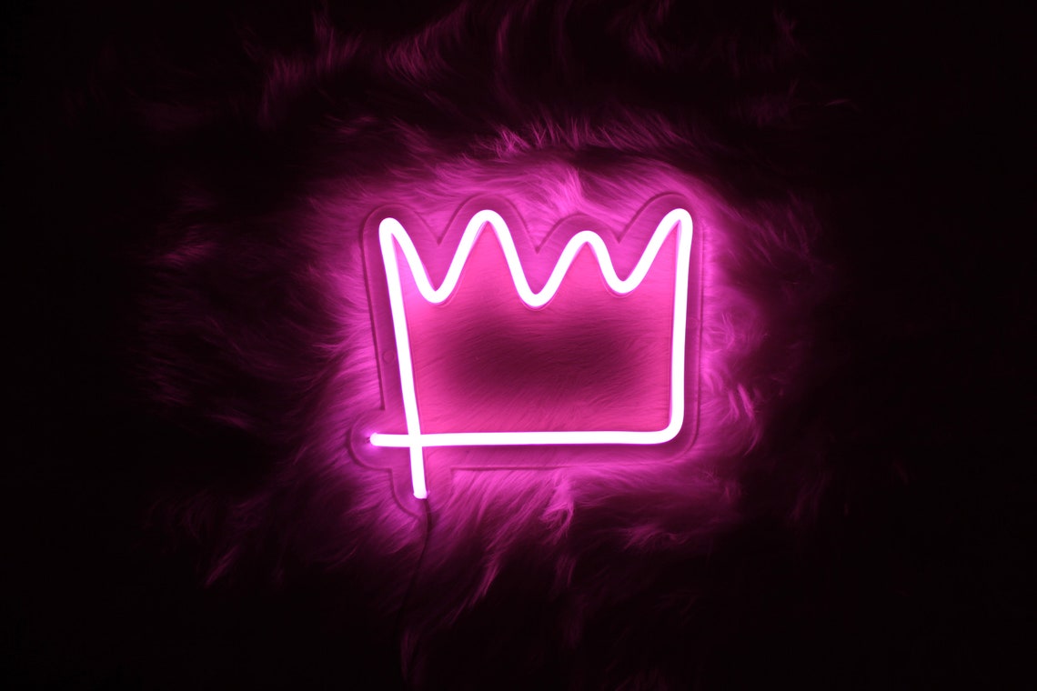 Queen Crown Neon Sign Bedroom. Crown Wall Decor. Custom Neon | Etsy