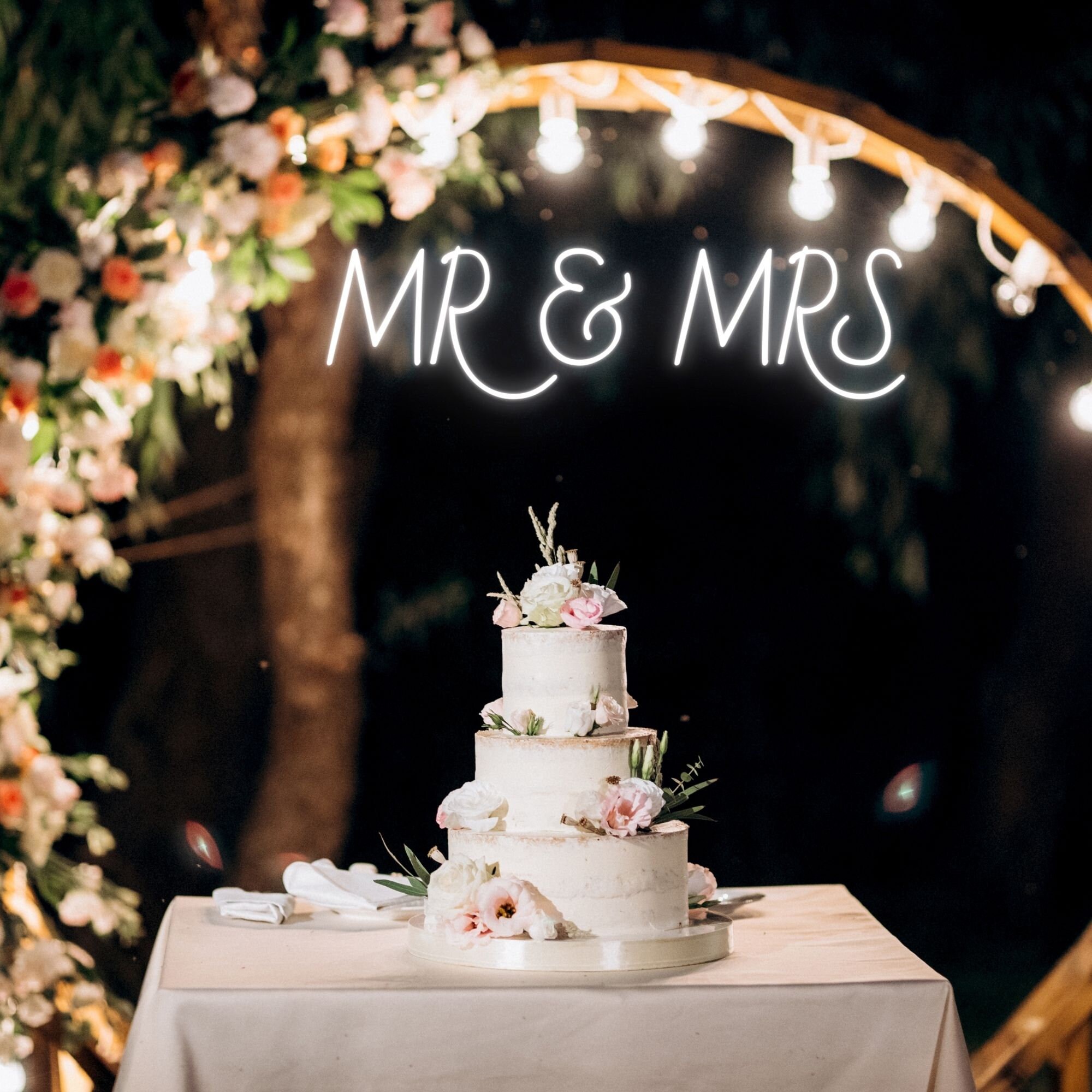 MR & MRS Neon Sign Neon Wedding Sign Wedding Led Sign Etsy