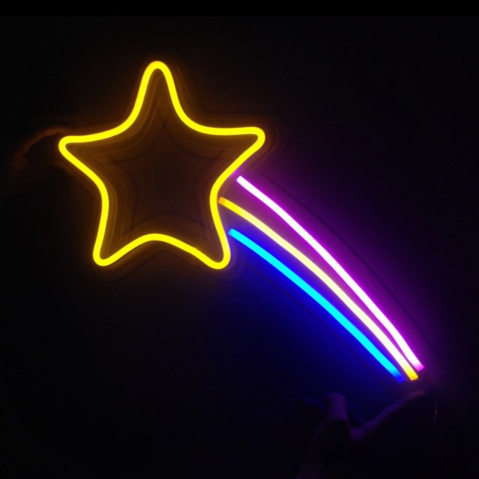 Neon Sign Bedroom Wall Decorations Rainbow Star. Led Neon Etsy