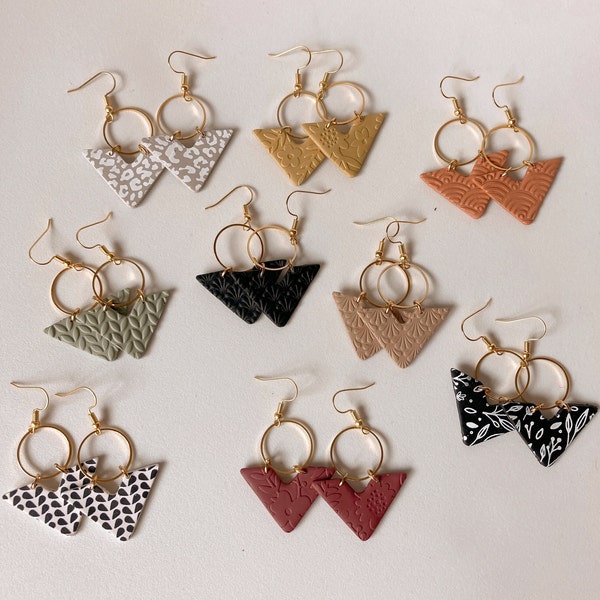 Triangle Earrings Etsy