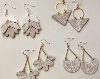 Linen Collection Polymer Clay Earrings