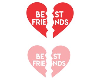 Download Best Friends Heart Svg Etsy