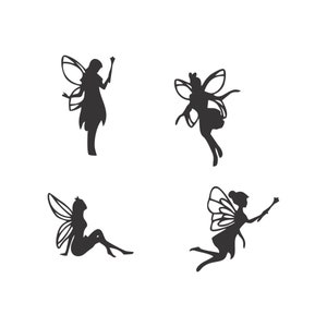 Feen svg, Silhouette Schnittdatei, digitaler Download, Zahnfee Svg, Feen Clipart, Feen Silhouette, Feen Vektor