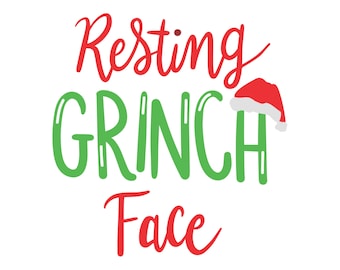 Resting Grinch Face SVG, grinches svg, Christmas 2022 Grinch svg, Christmas svg, 2022 stink stank stunk svg, digital download