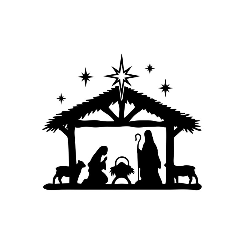 Nativity Scene svg Christmas svg merry christmas svg image 1