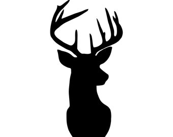 printable deer head silhouette