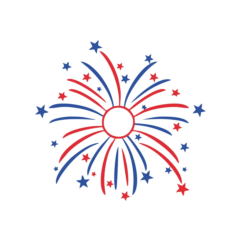 Firework Monogram svg firework svg 4th of july svg image 1