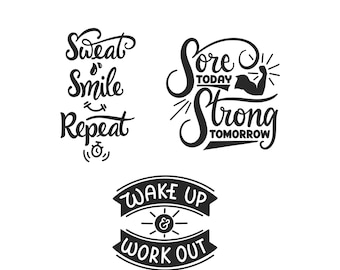 Gym Svg Bundle, Fitness Svg Zitate, trainieren Svg, Muskel Svg, Übung Svg, Body Building Svg, Fitness Svg Dateien