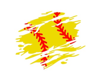 Softball SVG Files, Distressed SVG, SVG, Distressed Softball, Baseball Svg, Softball Mom Svg, Distressed, Distressed Baseball