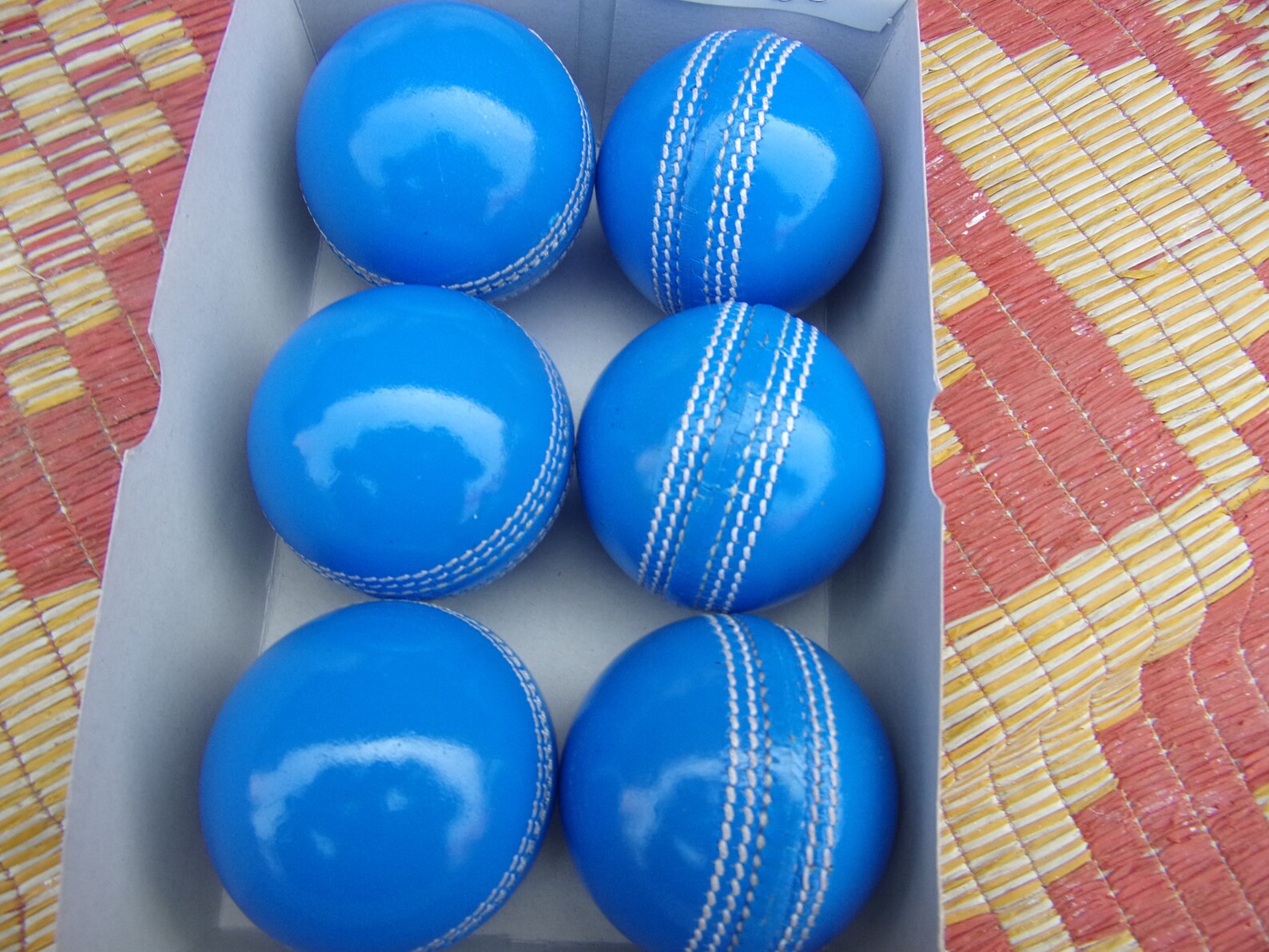 Leather Cricket Ball Blue Color Premium Handmade Etsy