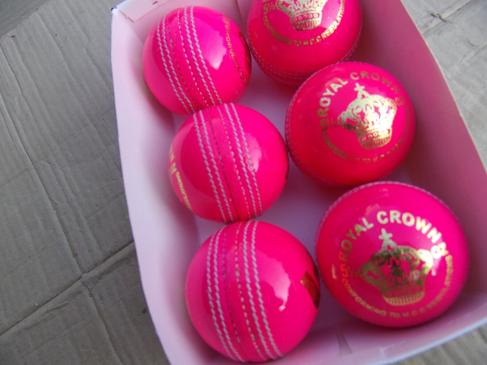 Leather Cricket Ball Pink Leather Ball Royal Crown Etsy