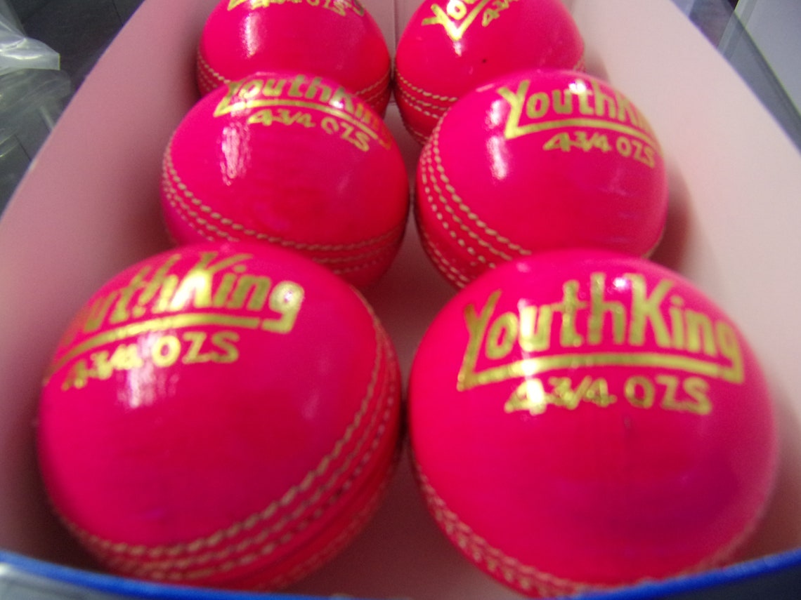 Leather Cricket Ball Pink For Junior Cricketers Youth King Etsy