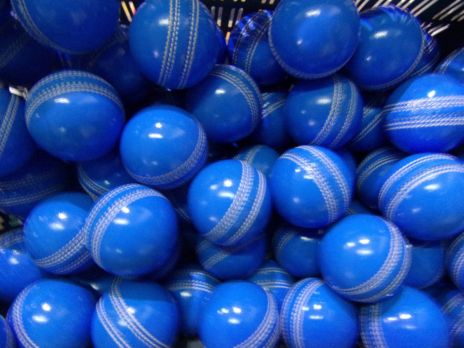 Leather Cricket Ball Blue Color Premium Handmade Etsy