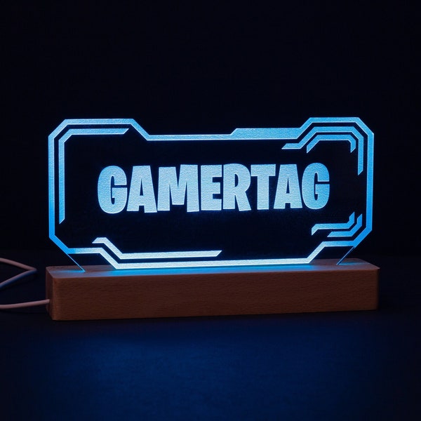 Game Streaming Personalised Name Display - Twitch Streamer - Cybeerpunk Style - Gamer Tag Sign - Gamer Name Display