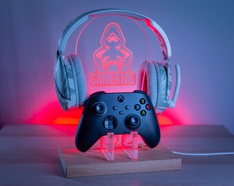 Custom Your NFL Sport Team Buffalo Sabres Est.1970 RGB LED Gaming Headset  Controller Stand in 2023