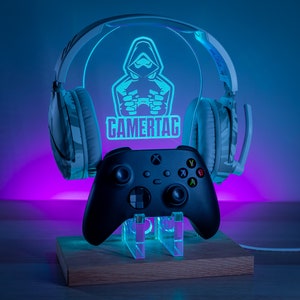 Personalised Headset Holder Gamer Gift Idea | Controller Stand and Headset Stand | Gift for Him | Gaming | Gaming Station