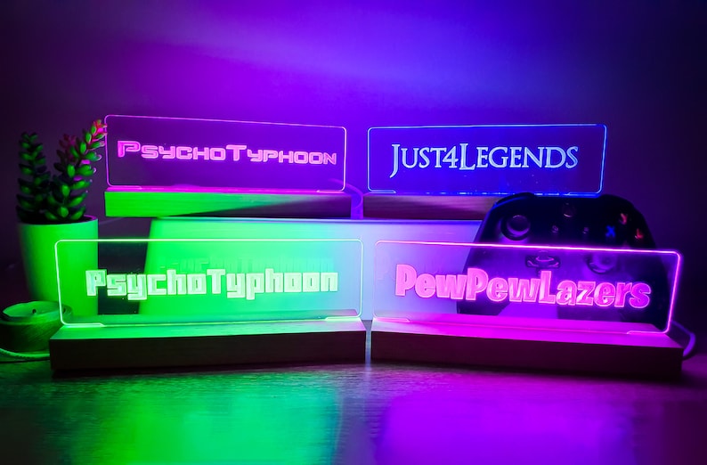 Game Streaming Personalised Name Display Twitch Streamer Etsy Canada