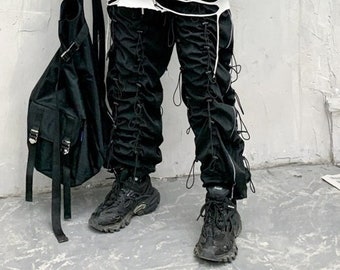 Bungee Cord Black Pants Black 