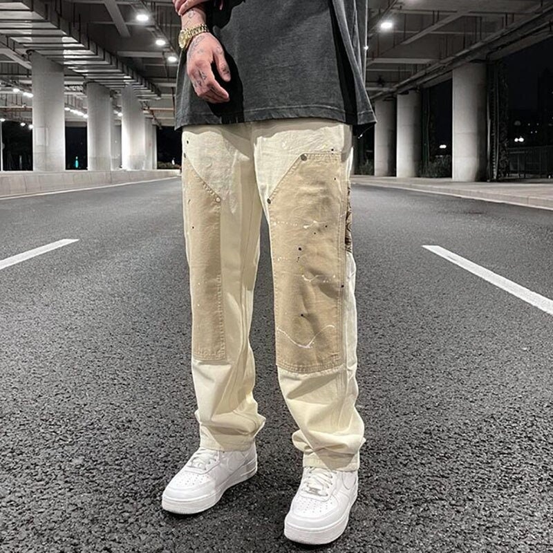 Paisley Bandana Paint Splatter Jeans 
