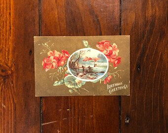Vintage Birthday Greetings Postcard -1910s - UNUSED