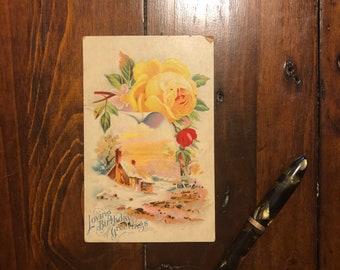 Vintage Birthday Postcard - UNUSED - 1910s