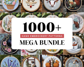 BUNDELPAKKET Handborduurpatronen, Complete winkelbundel, Handborduurtemplates, Handborduurontwerpen, Levenslange toegang