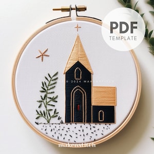 Religious Hand Embroidery Pattern, Church Hand Embroidery Design, Christian Hand Embroidery, Faith Hand Embroidery, Hand Embroidery PDF
