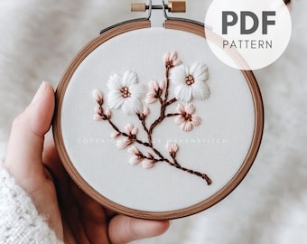 Sakura Embroidery Design * Cherry Blossom Embroidery File * Spring