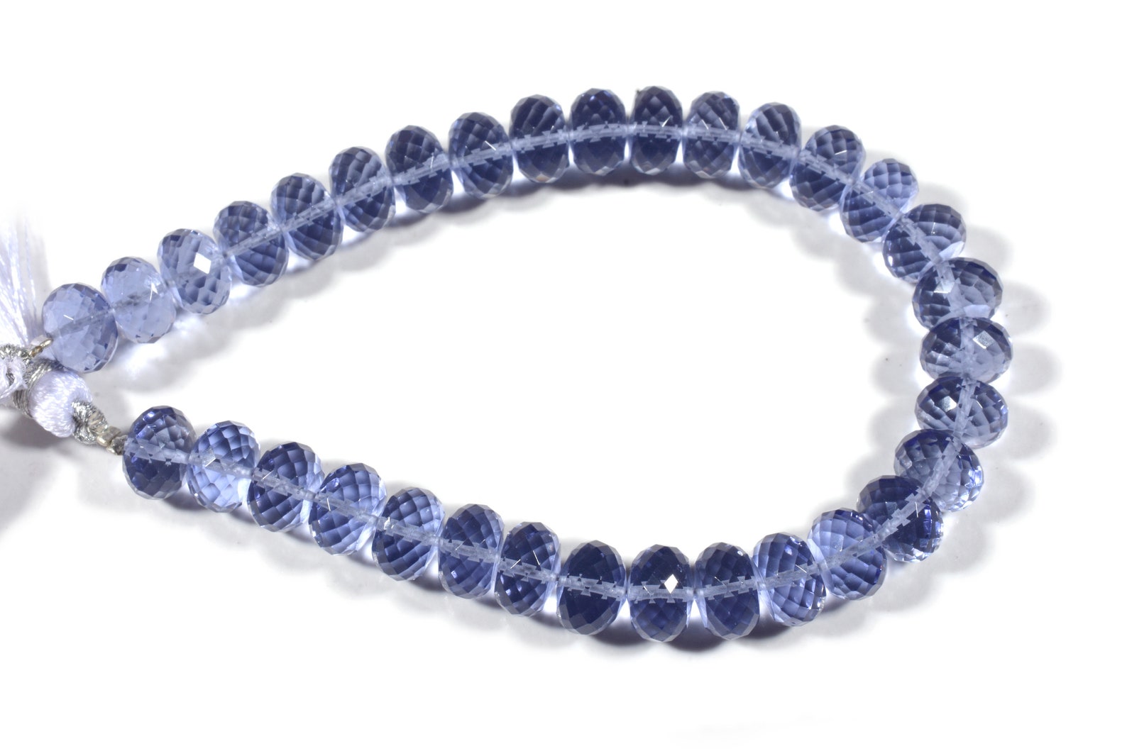 Iolite Hydro Quartz Faceted Rondelle Beads 88Cts 8 MM Size Etsy