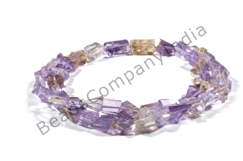 BCI#6334 119 Cts Ametrine Step Cut Nuggets Ametrine Step Cut Nuggets Beads 5x6-13.5x10 MM Ametrine Cut Nuggets Necklace Making Jewelry
