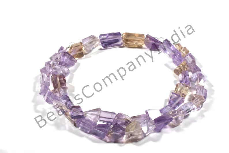 BCI#6334 119 Cts Ametrine Step Cut Nuggets Ametrine Step Cut Nuggets Beads 5x6-13.5x10 MM Ametrine Cut Nuggets Necklace Making Jewelry