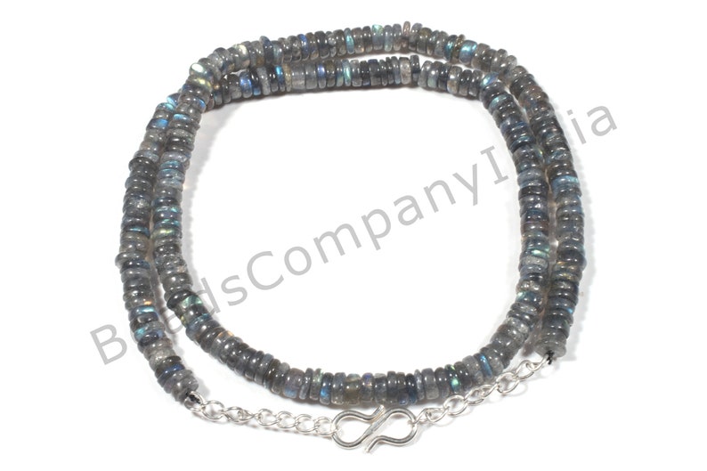 Quality Gemstone Beads 16 Inches Strand Tyre SKU#BCI1252 5.5 MM Size Wholesale Beads Natural Labradorite Smooth Heishi 100 Cts