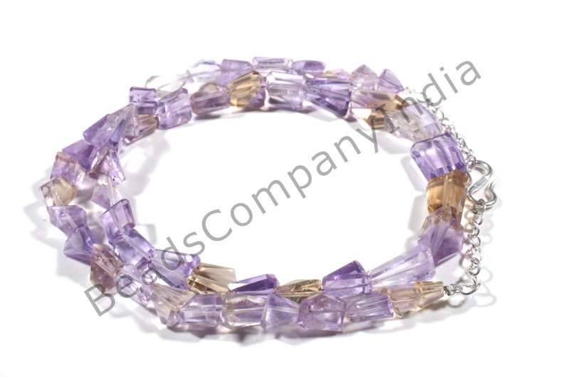 BCI#6334 119 Cts Ametrine Step Cut Nuggets Ametrine Step Cut Nuggets Beads 5x6-13.5x10 MM Ametrine Cut Nuggets Necklace Making Jewelry