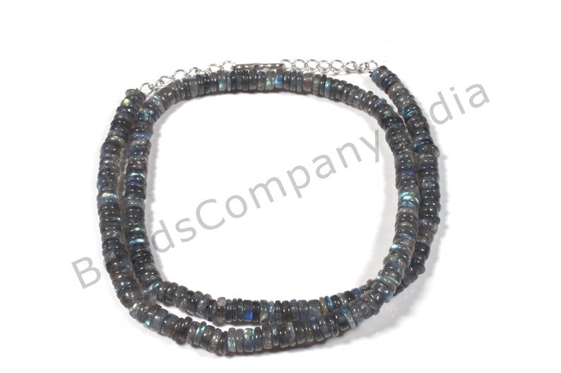 Quality Gemstone Beads 16 Inches Strand Tyre SKU#BCI1252 5.5 MM Size Wholesale Beads Natural Labradorite Smooth Heishi 100 Cts
