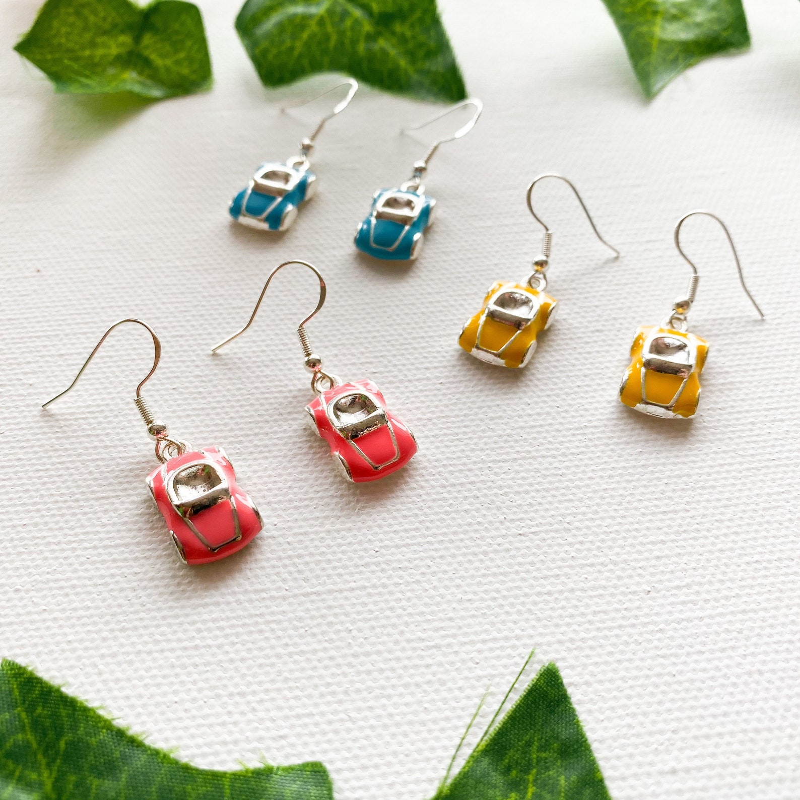 The Tiniest Vintage Car Earrings Etsy