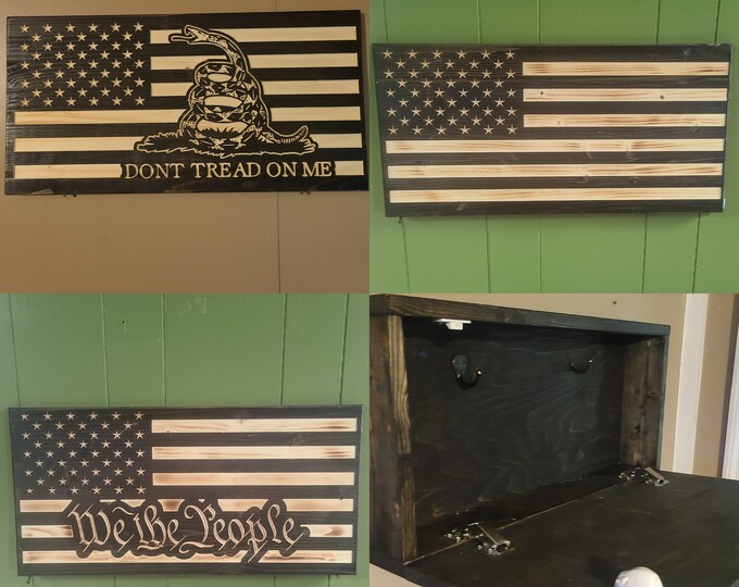 Concealed Wall Safe Flag Several Design Options Etsy