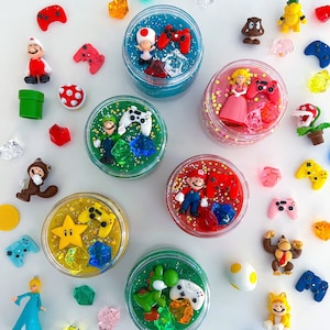 Mario Dough Jar Favors,playdough kit,gamer birthday party favor,Mario birthday,play dough boys,kids birthday party,summer playdough