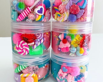 BIRTHDAY PLAY DOUGH Jars, kinderfeestartikelen, cadeaus voor kinderen, verjaardagsdeegsets, Candyland-feesttassen, gunsten voor kinderen in de klas