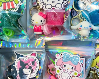 KITTY FEESTJES Zintuiglijke kit voor kinderen met slijmpotje, voorgevulde feestzakjes voor verjaardag, logeerpartijtje, klasgunsten, roze slijmerige verjaardagsgunsten