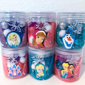 Princess play dough kit,ice princess party favors,play dough jars,princess birthday party,girls party favorsplay dough favors,gifts